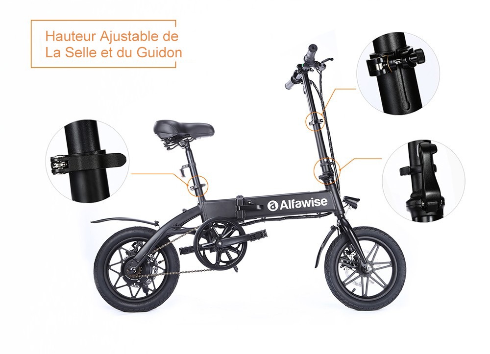 Notre test de l'Alfawise X1, un superbe vélo électrique pouvant monter jusqu'à 25 km/h et une autonomie de quasiment 50 km !